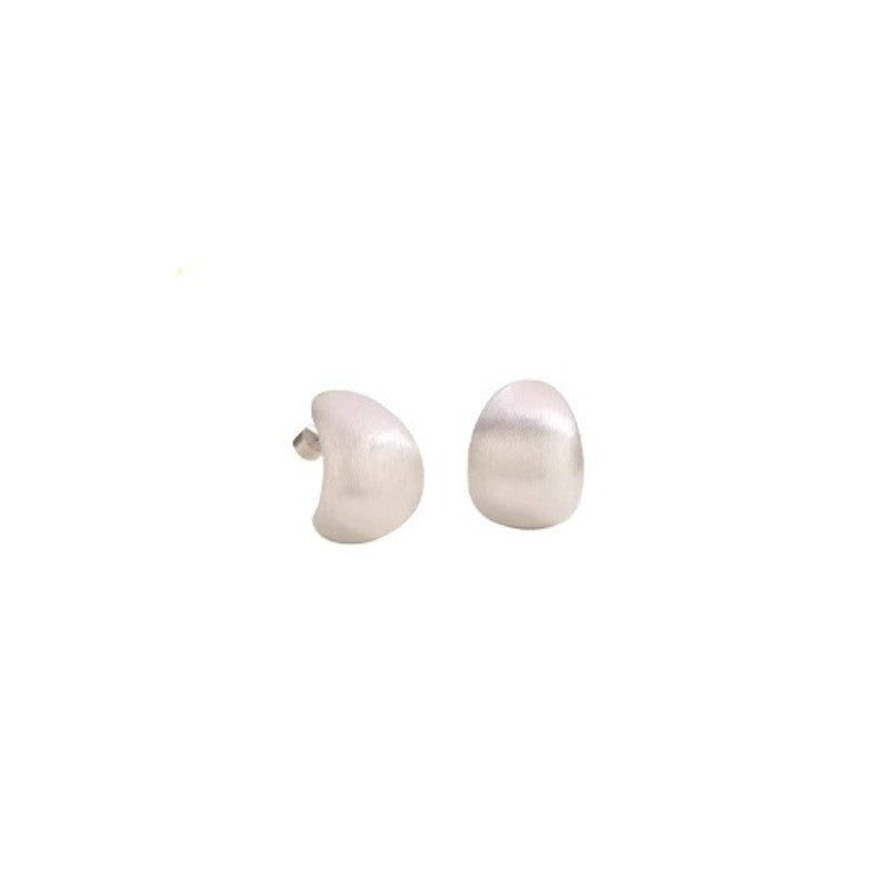 Wide Brushed Metal Drop Earrings - Modomu
