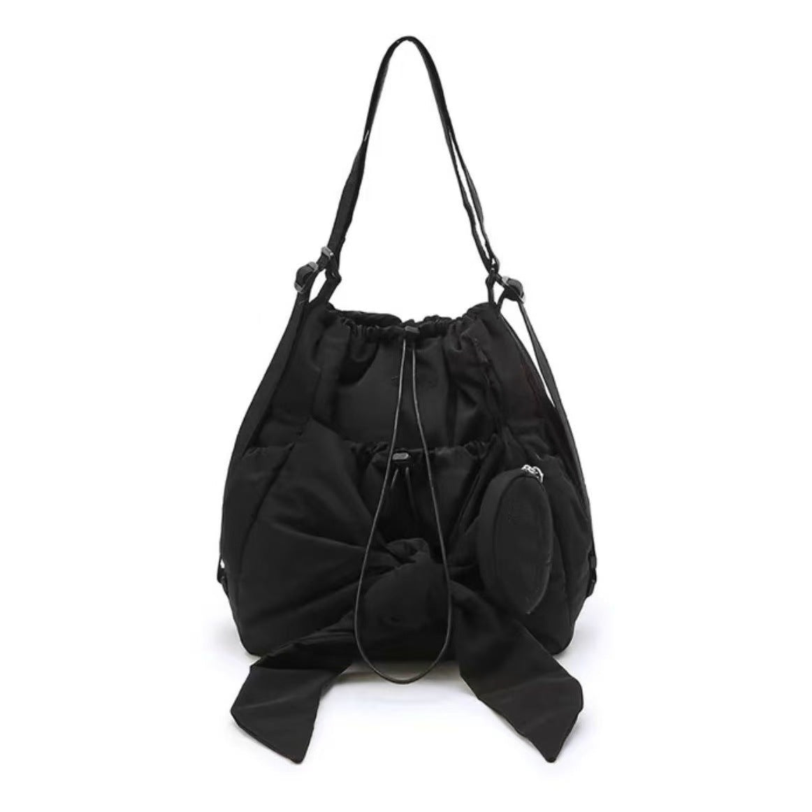 Puffy Bow Drawstring Backpack
