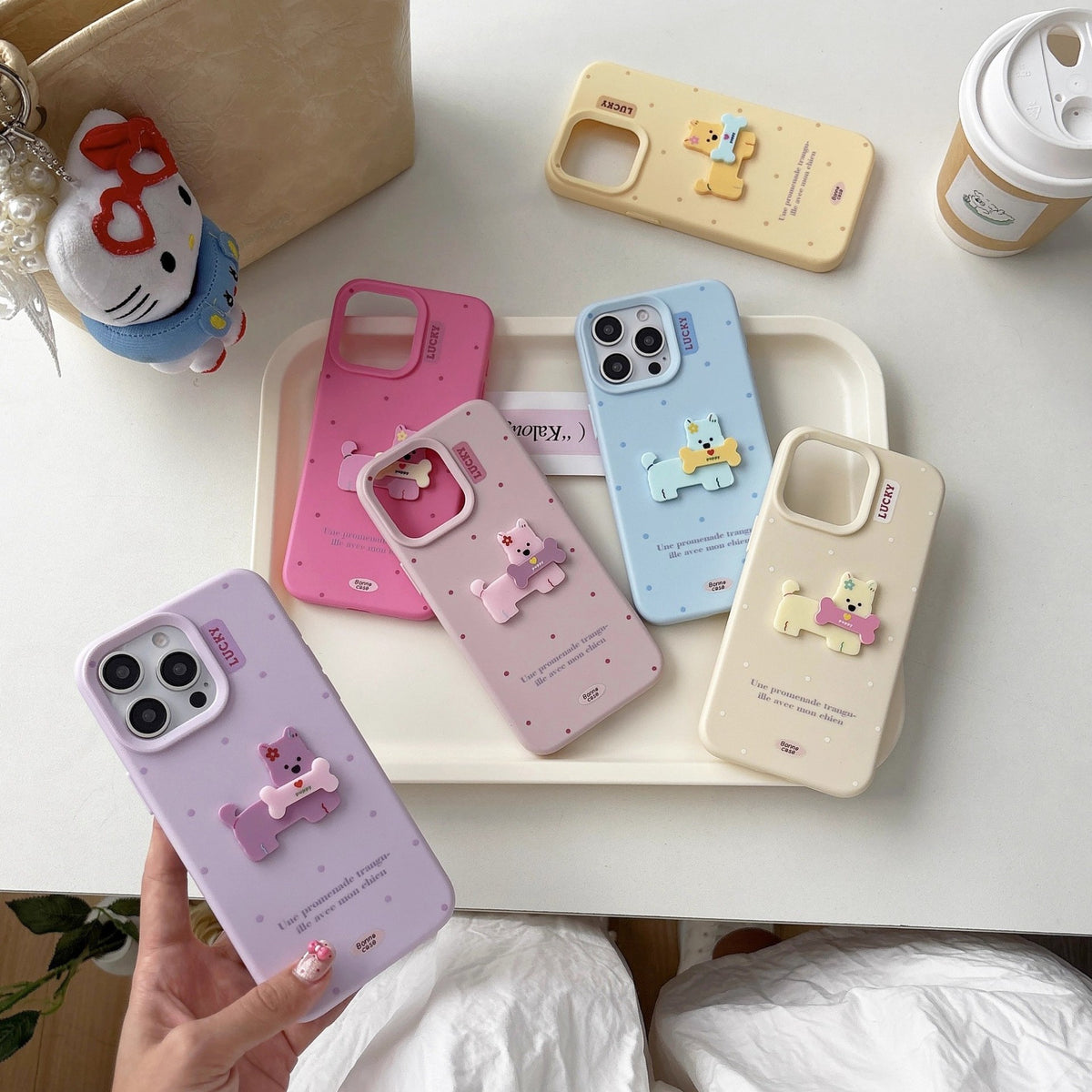 Lucky Pup Polka Dot iPhone Case