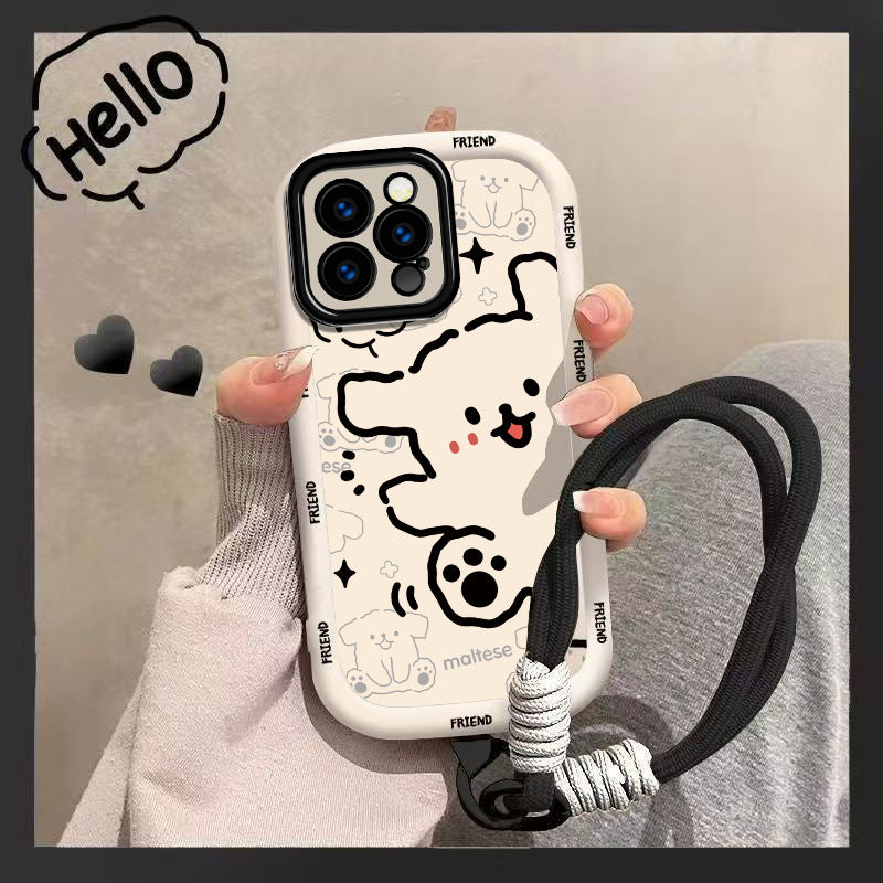 Doodle Pet Puff iPhone Case