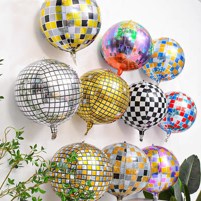 22寸4D迪斯科DISCO铝膜气球KTV酒吧年会生日派对舞会开业典礼布置