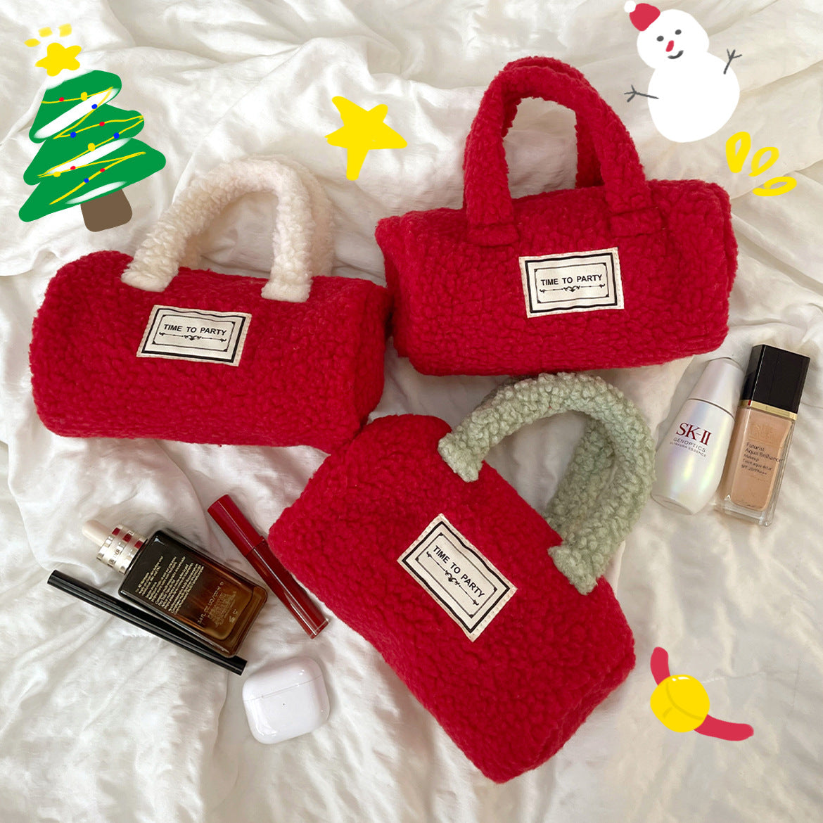 Plush Handbag With Festive Design - Modomu