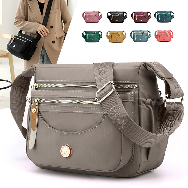 Multi-Pocket Nylon Crossbody
