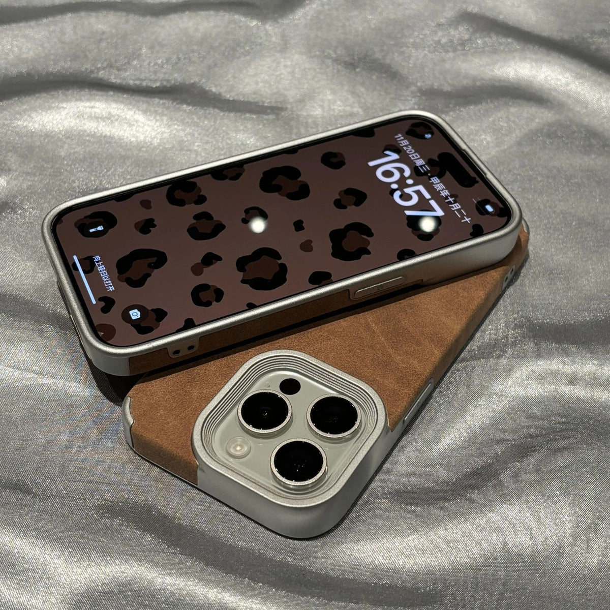 Saddle Tan Leather-Look iPhone Case