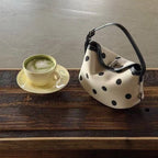Polka Dot Turn-Lock Bag