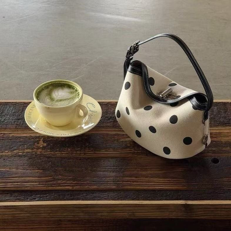 Polka Dot Turn-Lock Bag
