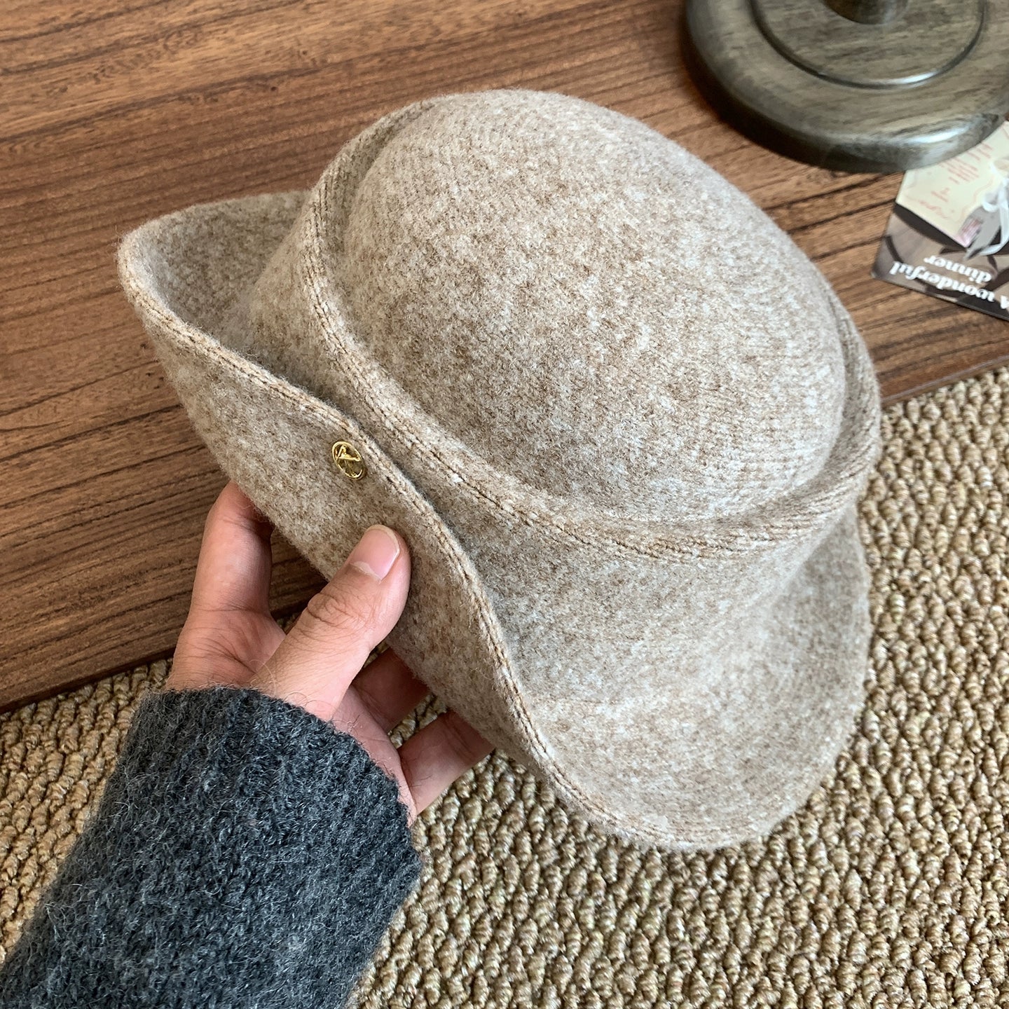 Retro Knit Wide Brim Hat - Modomu