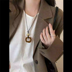 Geometric Resin Pendant Necklace - Modomu