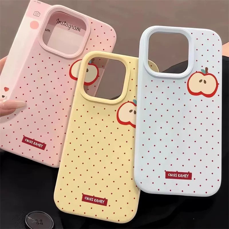 Polka Dot Apple Phone Case