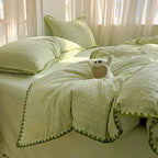 Seersucker Cotton Scallop Bedding Set