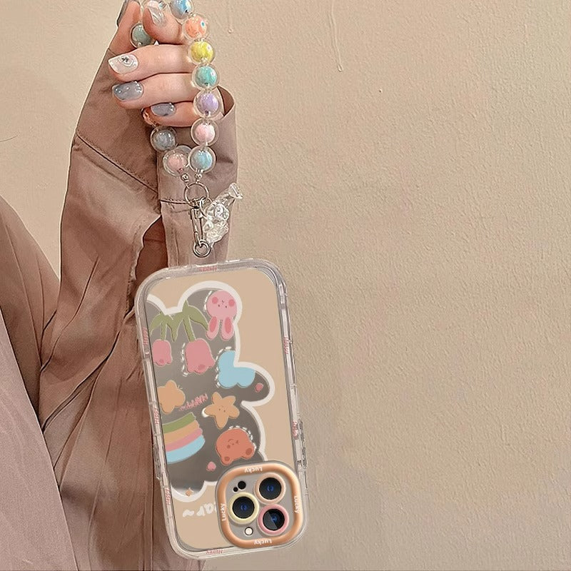 Flower Bear Clear iPhone Case