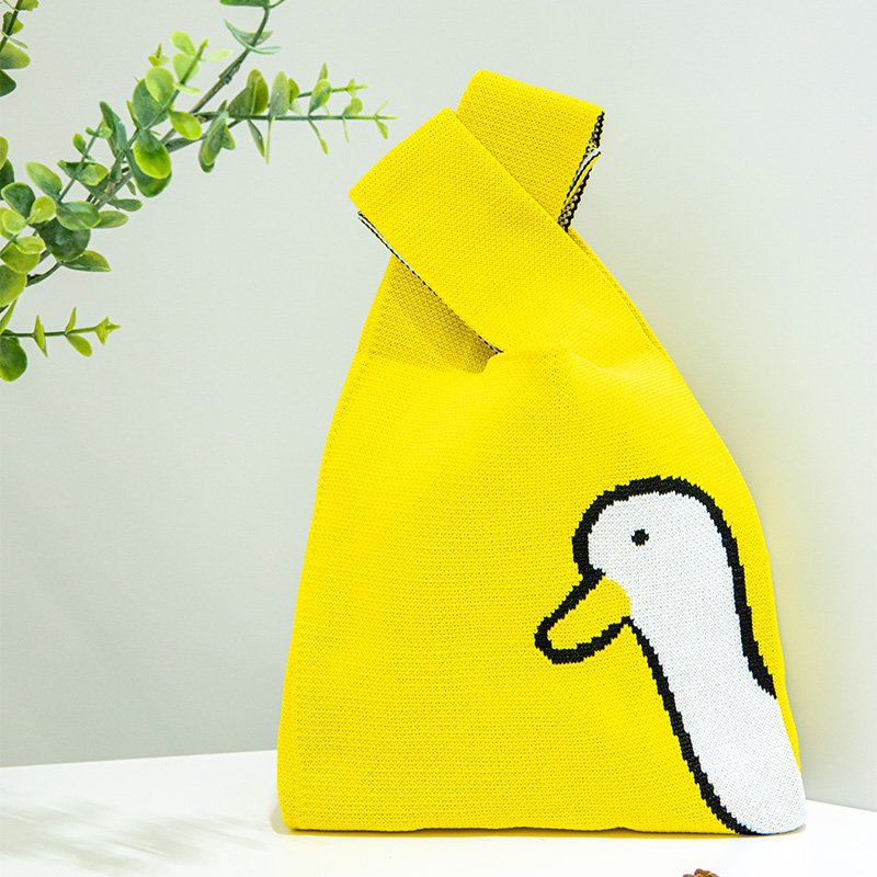 Knitted Animal Tote Bucket Bag - Modomu