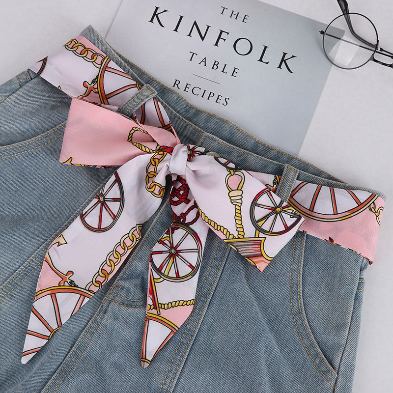 Women’s Patterned Skinny Scarf - Modomu