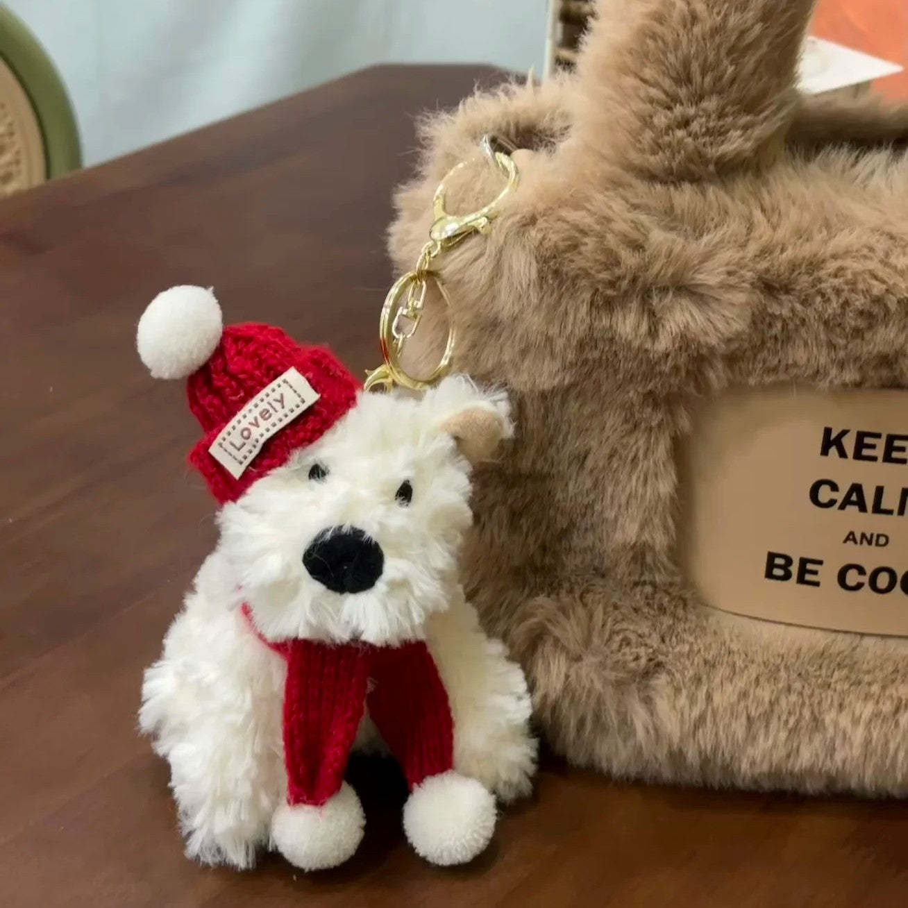 Cute Puppy Plush Keychain - Modomu