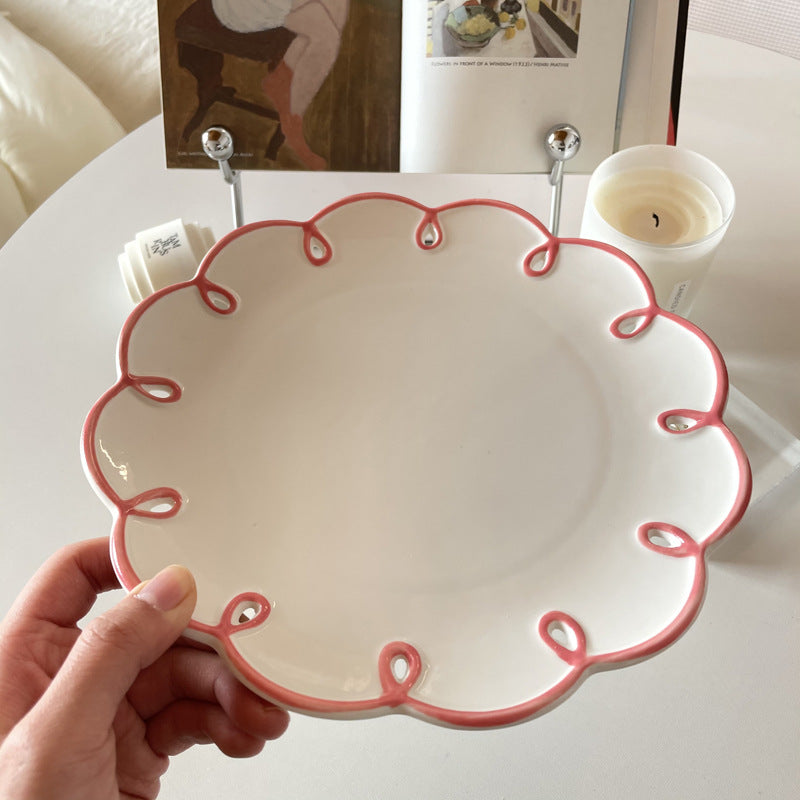 Hollow Ceramic Heart Dessert Plate - Modomu