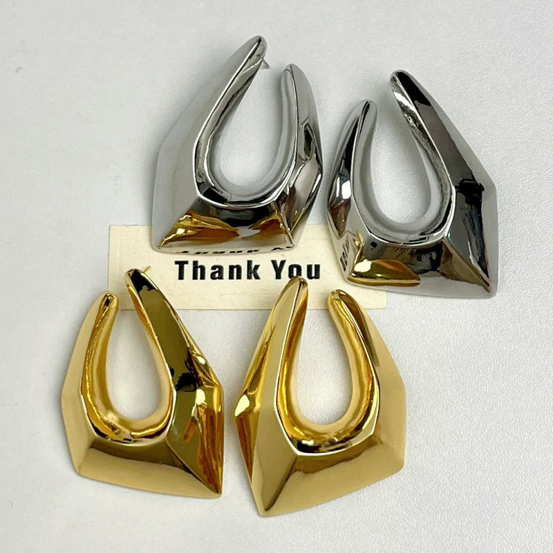 Irregular Metal Line Earrings