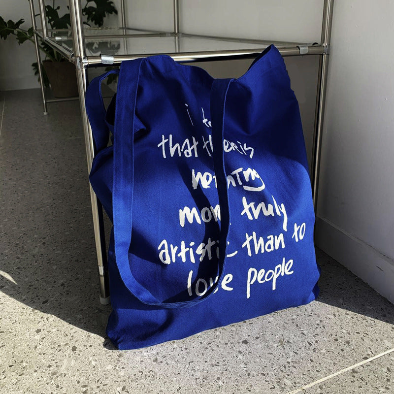 Handwritten Quote Canvas Tote