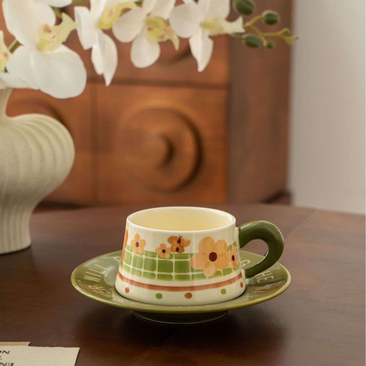 Butterfly Floral Ceramic Rice Bowl - Modomu