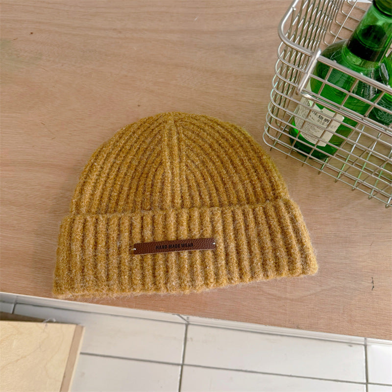Letter Label Slouchy Beanie - Modomu