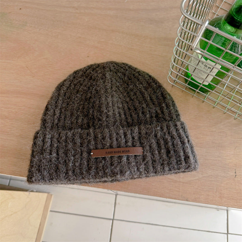 Letter Label Slouchy Beanie - Modomu