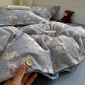 Ditsy Floral Buttoned Bedding Set