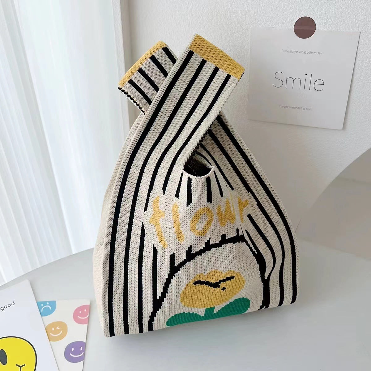 Knitted Animal Tote Bucket Bag - Modomu