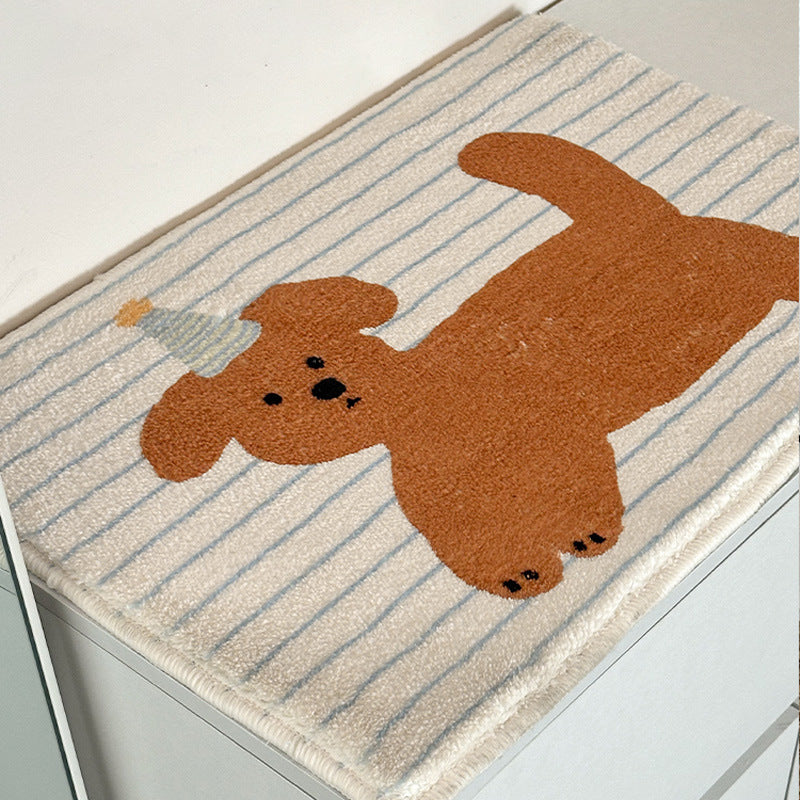 Party Hat Puppy Bedside Rug