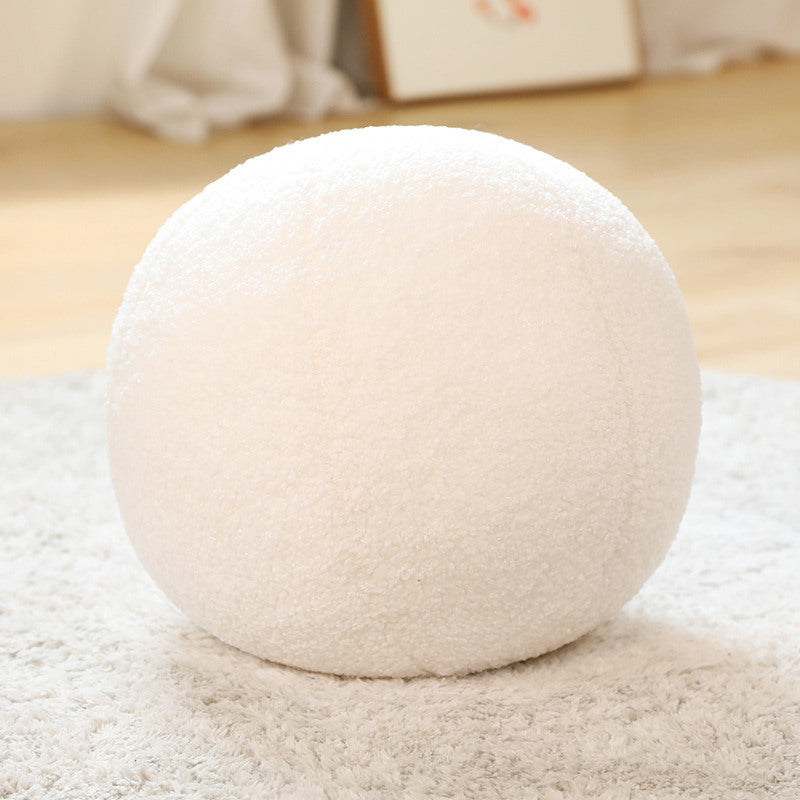 White Ball Cashmere Fleece Pillow