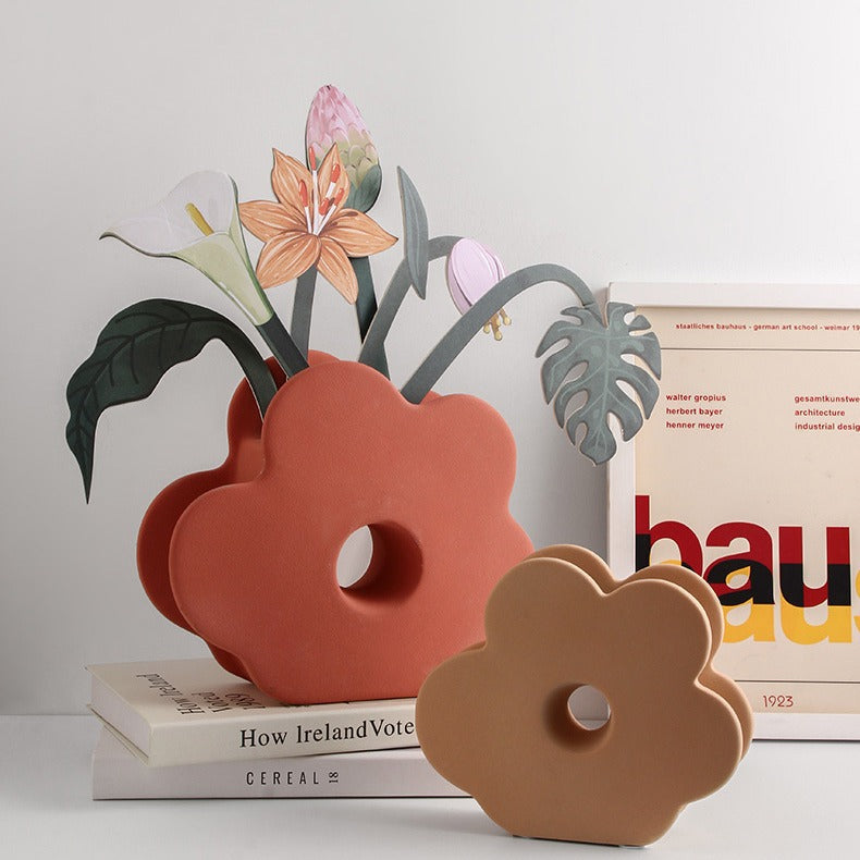 Geometric Morandi Flower Vase - Modomu
