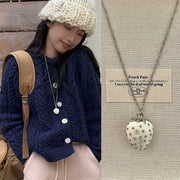 Strawberry Diamond Sweater Necklace