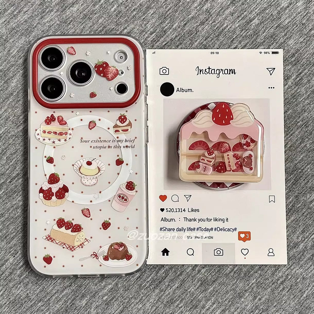 Strawberry Cake Grip Phone Case