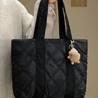 Quilted Puffer Tote Bag