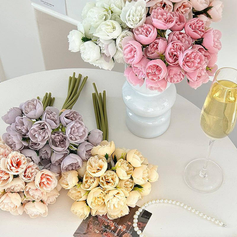 Artificial Tea Rose Peony Bouquet - Modomu