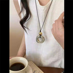 Geometric Resin Pendant Necklace - Modomu