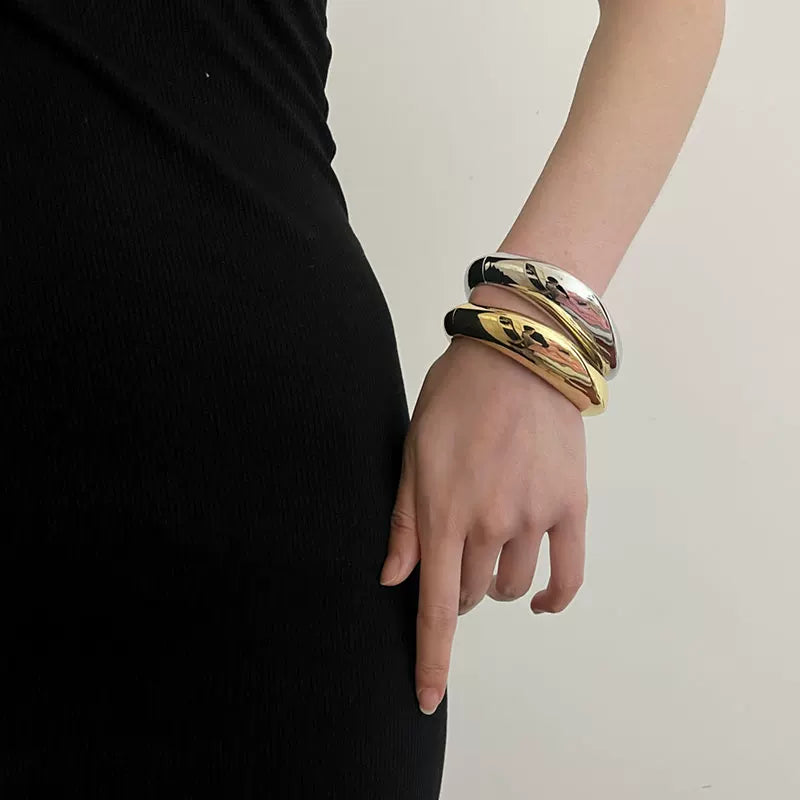 Irregular Metal Open Couple Bracelet - Modomu