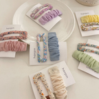 Floral Fabric Hair Clip Set - Modomu