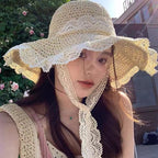 Wide Brim Straw Beach Hat - Modomu
