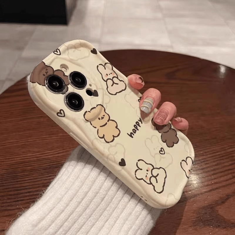 Cream Wave Bear Phone Case