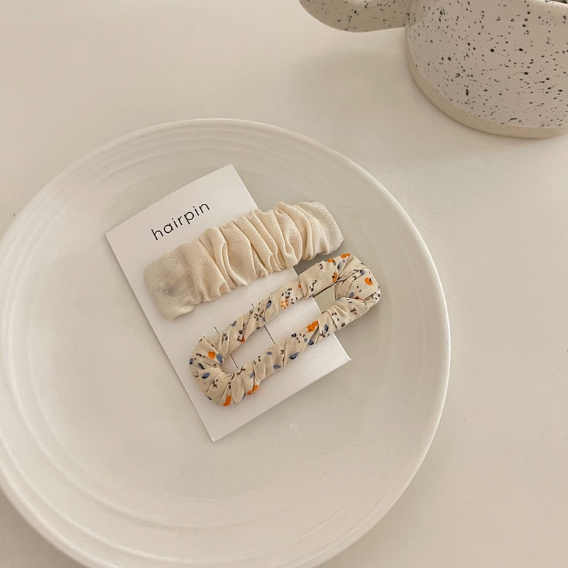 Floral Fabric Hair Clip Set - Modomu