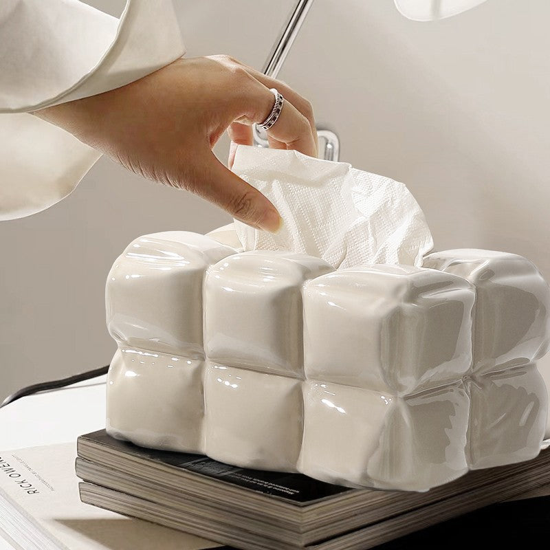 Ceramic Tissue Box Drawer Organizer - Modomu