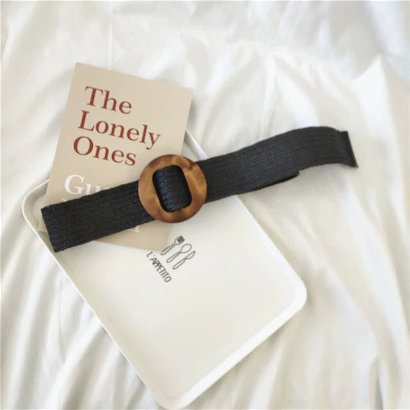 Elastic Round Buckle Waist Belt - Modomu