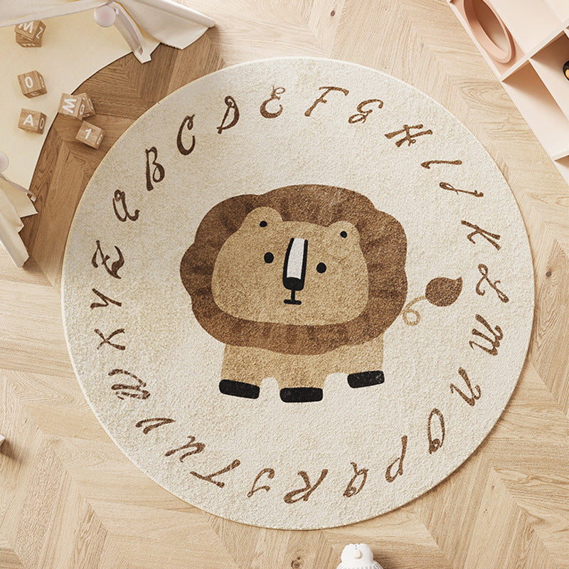 Cartoon Round Kids Floor Rug