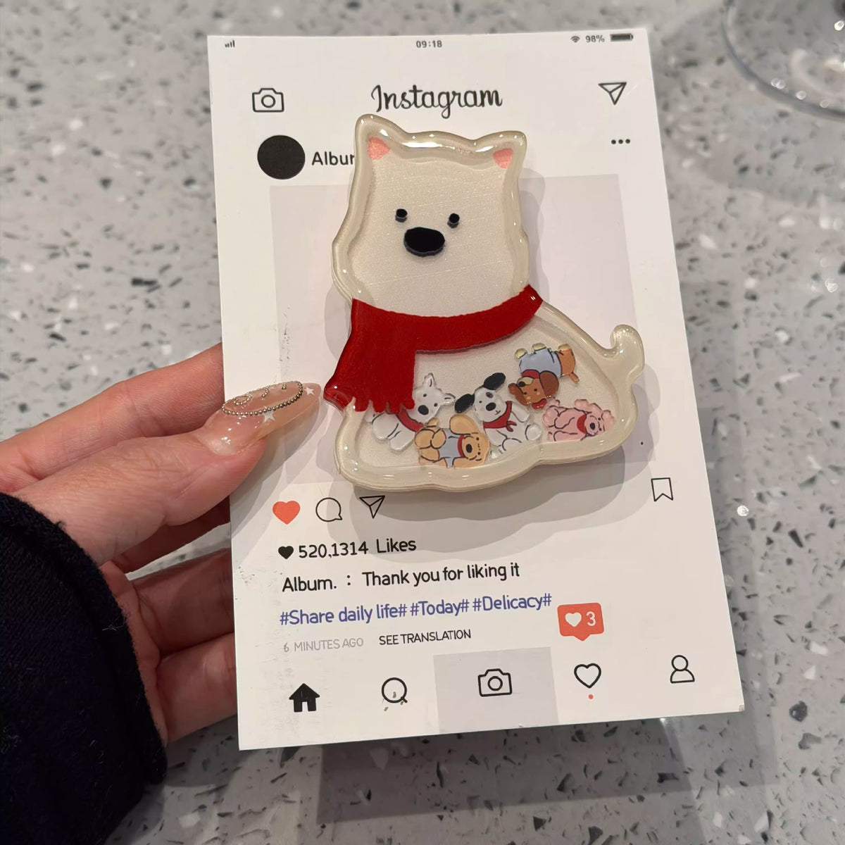 Westie Scarf Grip Phone Case