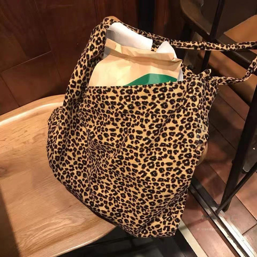 Leopard Print Shoulder Tote