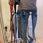 Retro Pattern Silk Scarf Belt