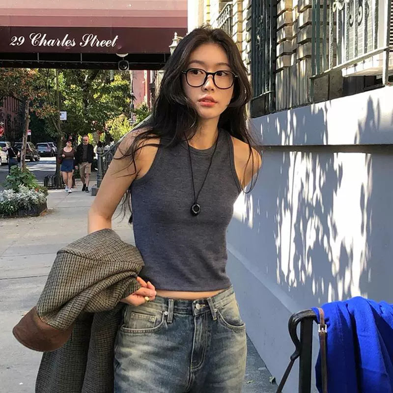 Obsidian Circle Leather Rope Necklace