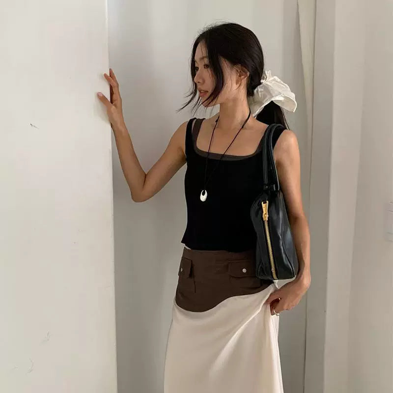 Silver Water Drop Rope Necklace