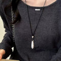Water Drop Pendant Leather Necklace - Modomu