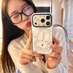 Line Bunny Clock Phone Case