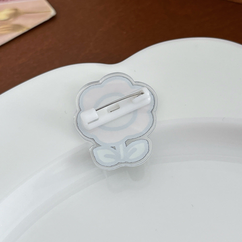 Cartoon Flower Plant Brooch Pin